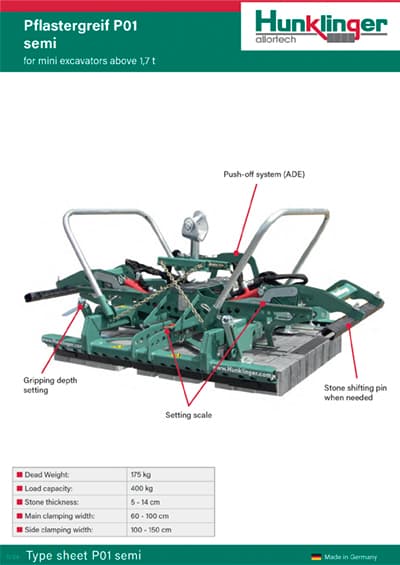 Typenblatt P01 semi