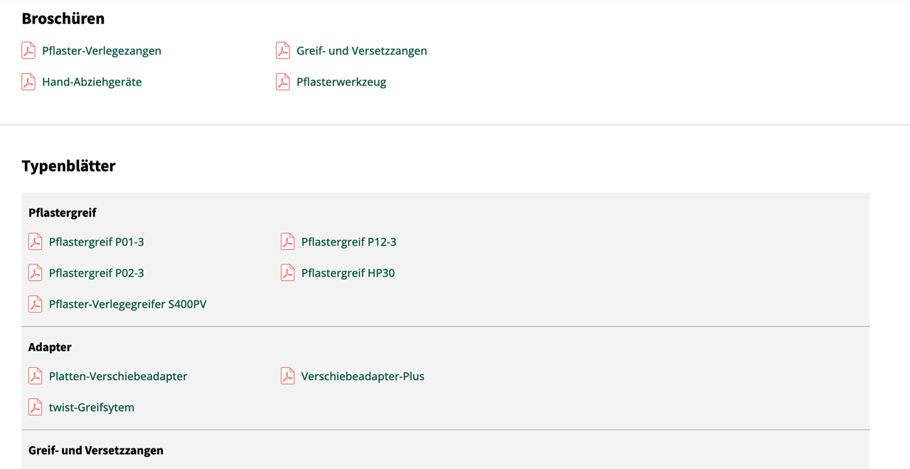 SERVICE Broschüren